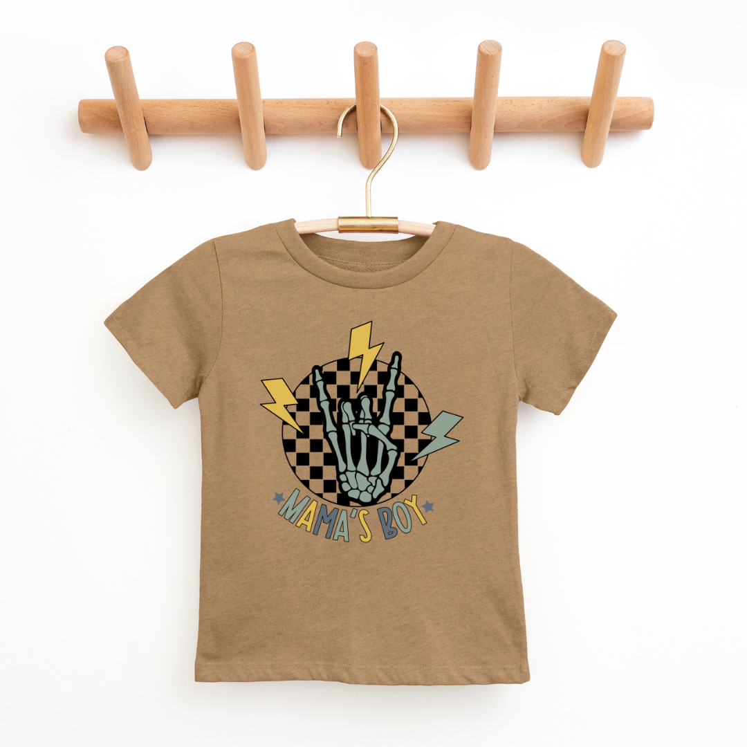 Mama's Boy Toddler Graphic Tee Youth Graphic Tee Tea Shirt Shoppe 2T Coyote