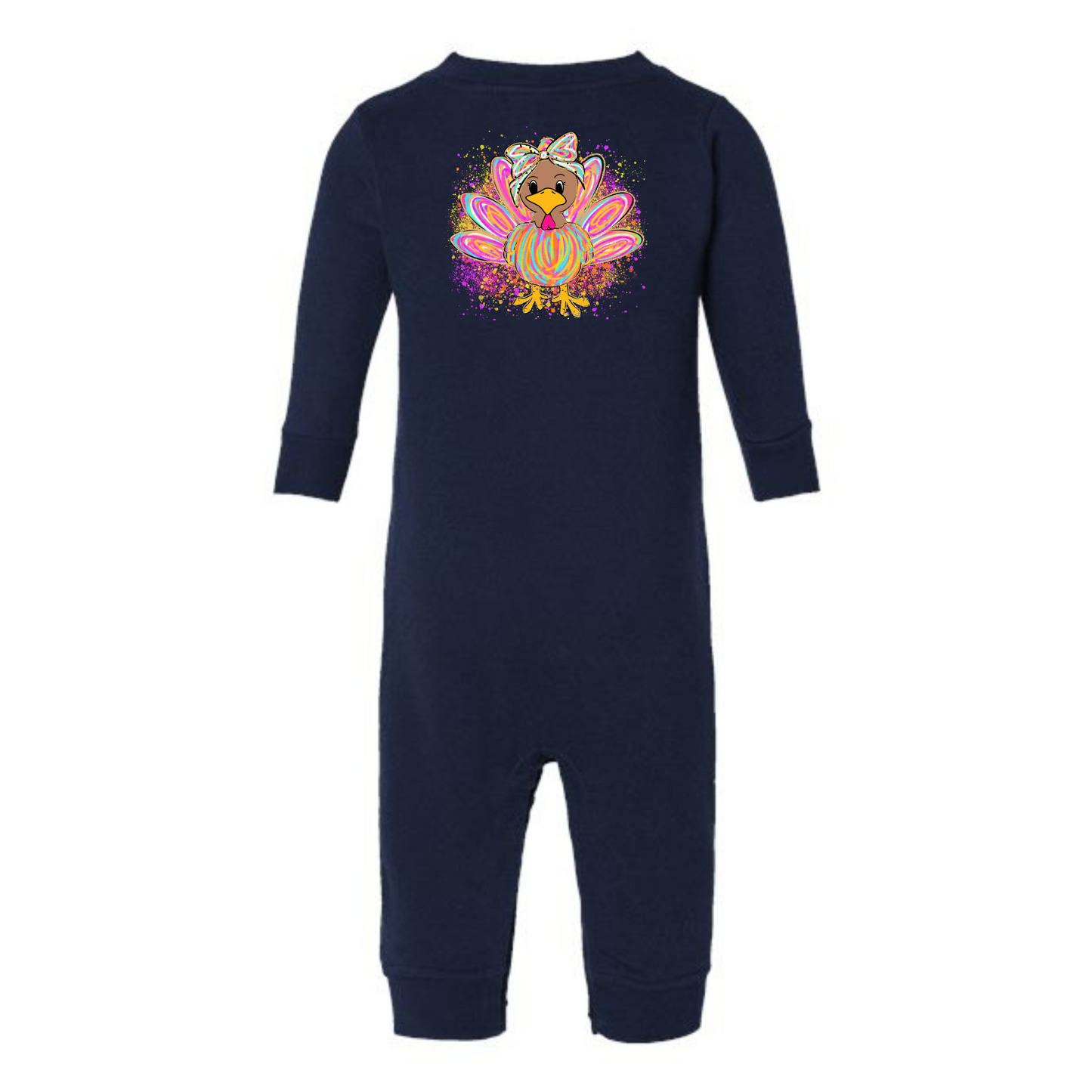 Girly Turkey Infant Graphic Fleece One-Piece