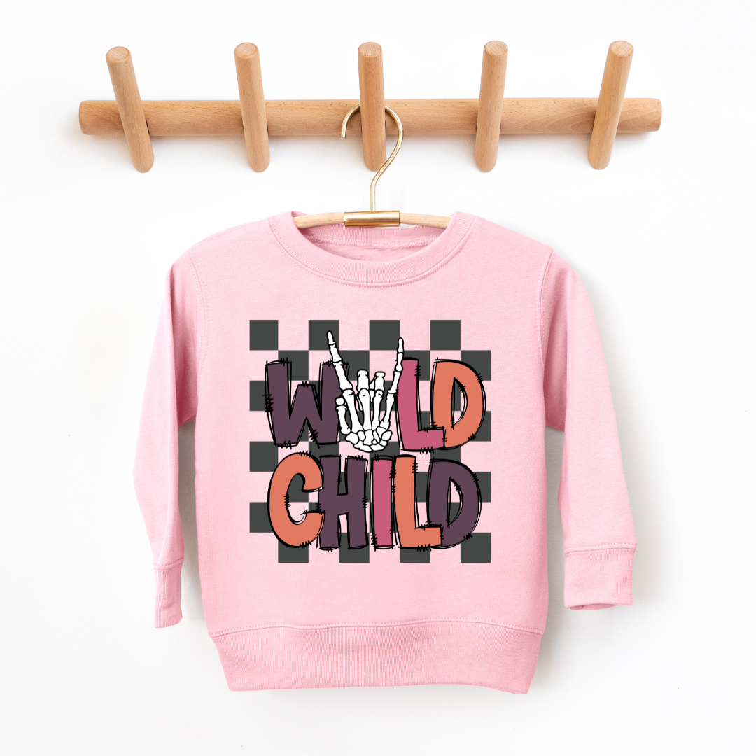 Wild Child Youth & Toddler Sweatshirt Youth Graphic Sweatshirt Tea Shirt Shoppe