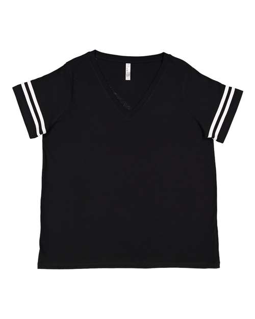 Women's Curvy Collection Vintage Football Tee - 3837