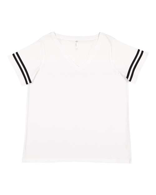 Women's Curvy Collection Vintage Football T-Shirt - 3837