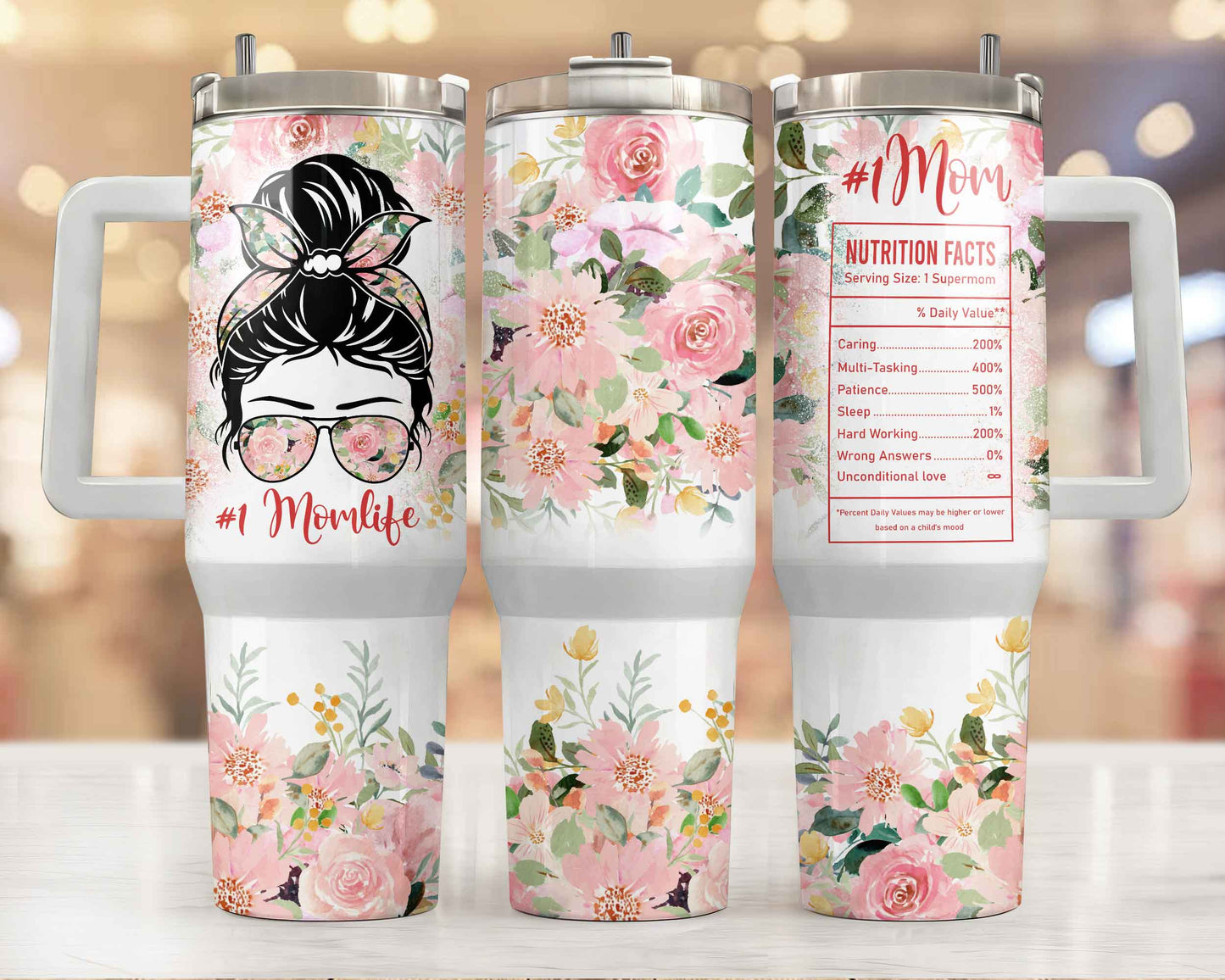 Mom Life 40oz Tumbler Tumbler Tea-Shirt Shoppe