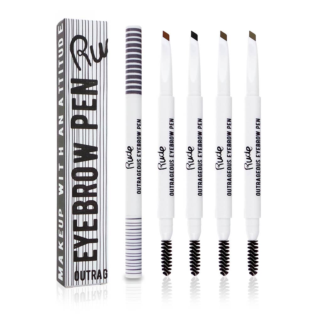 Outrageous Eyebrow Pen: Black Brown Rude Cosmetics