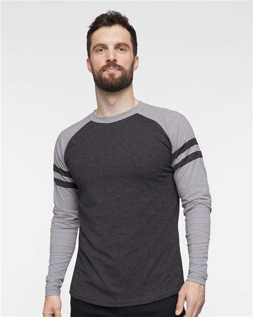 Unisex Fine Jersey Mash Up Long Sleeve Tee - 6934