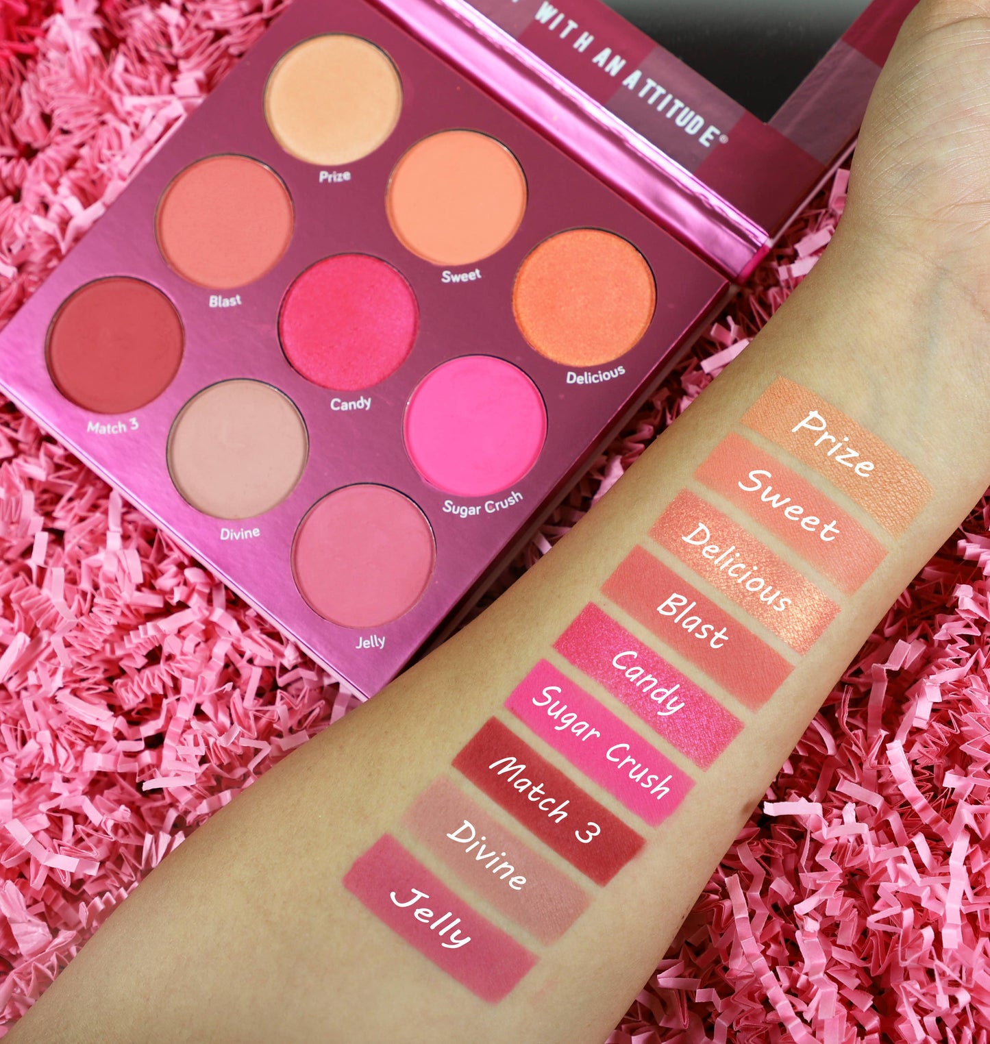 Blush Crush 9 Color Blush Palette - Match Three Rude Cosmetics