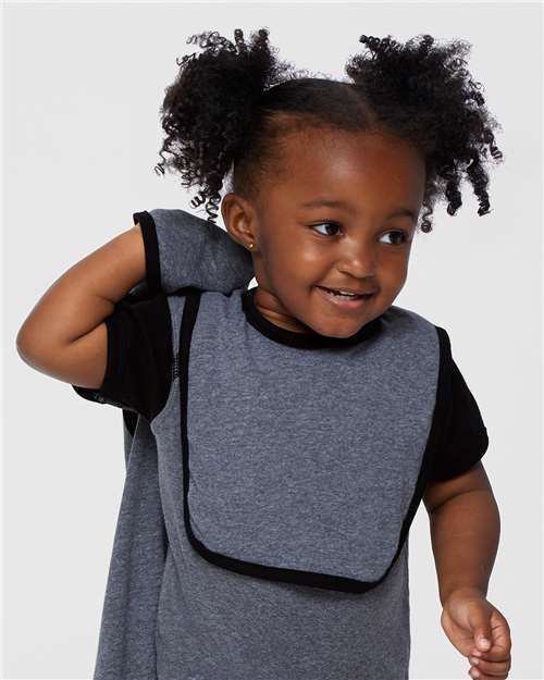 Infant Contrast Trim Premium Jersey Bib - 1004