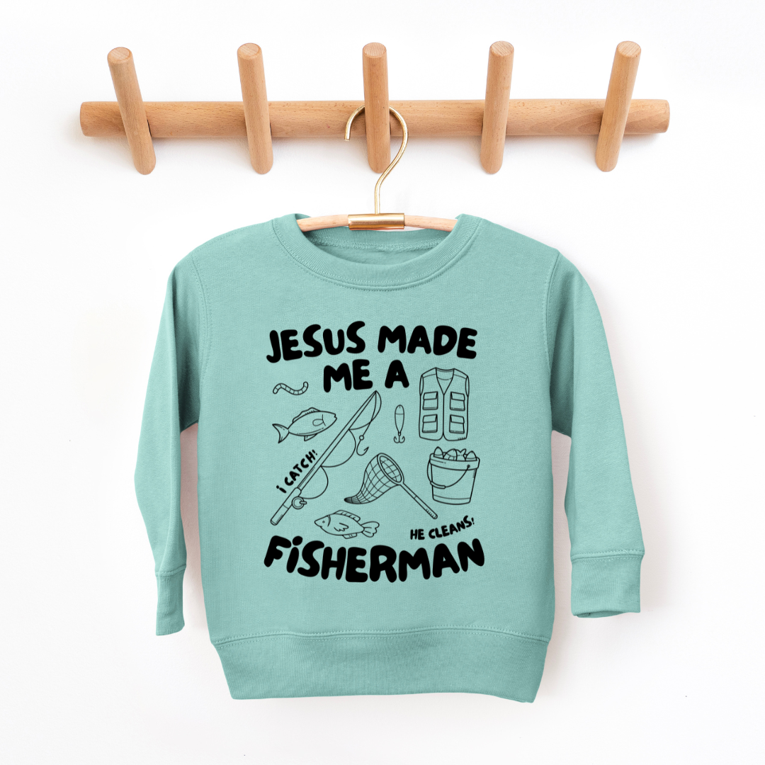 Fisherman Youth & Toddler Sweatshirt Youth Graphic Sweatshirt Tea Shirt Shoppe 2T Saltwater