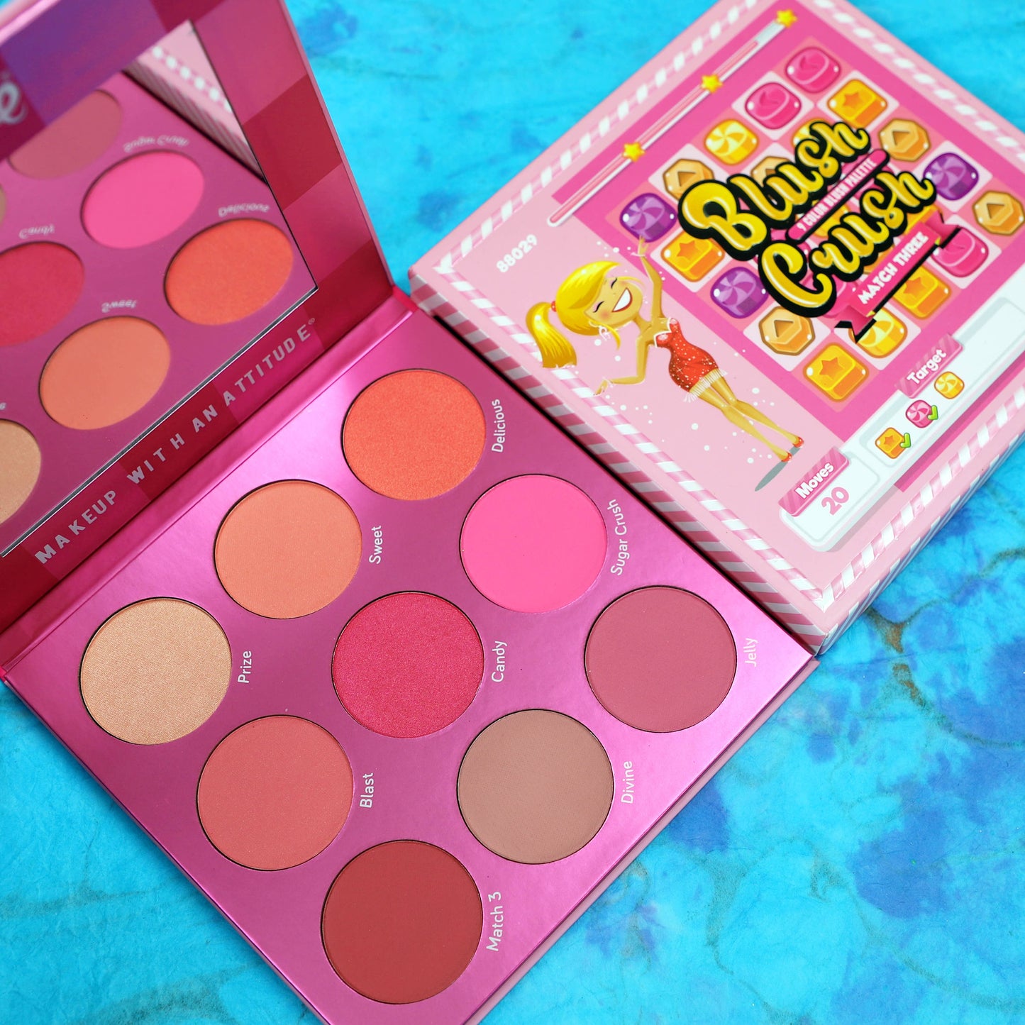 Blush Crush 9 Color Blush Palette - Match Three Rude Cosmetics