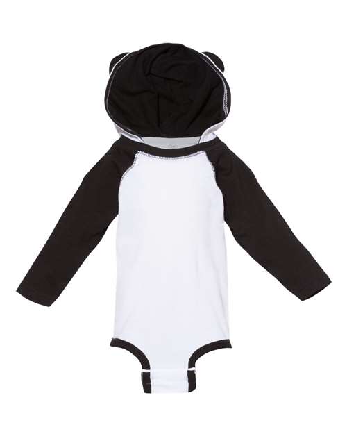 Infant Fine Jersey Character Hooded Long Sleeve Bodysuit with Ears - 4418