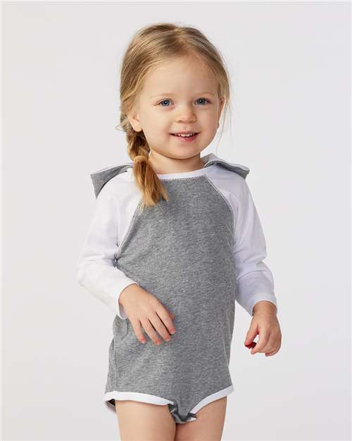 Infant Fine Jersey Character Hooded Long Sleeve Bodysuit with Ears - 4418