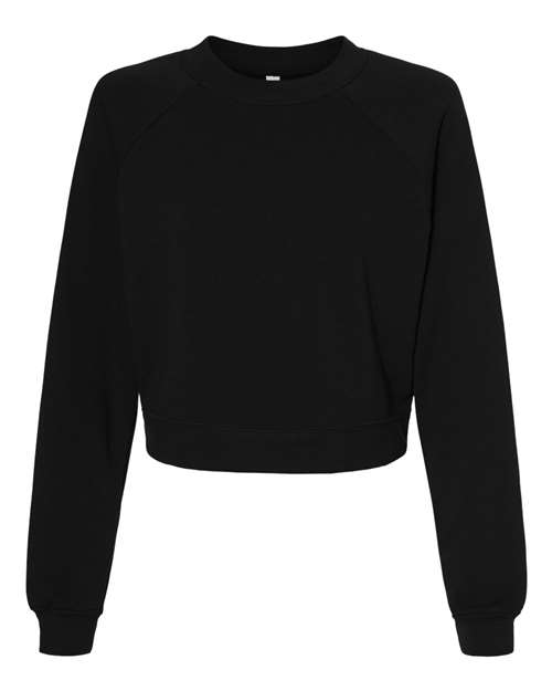 Women's Crop Raglan Crewneck Sweatshirt - 7505