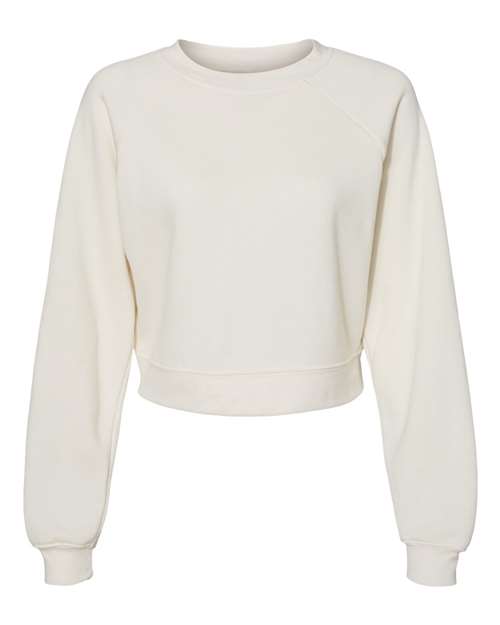 Women's Crop Raglan Crewneck Sweatshirt - 7505