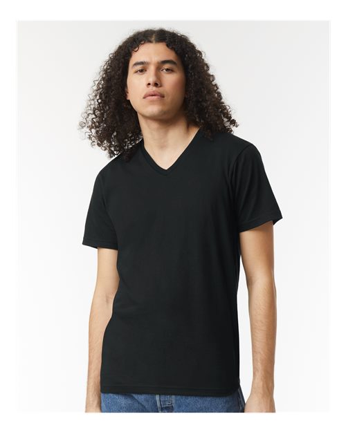 Unisex CVC V-Neck Tee - 2006CVC – alternate view 2