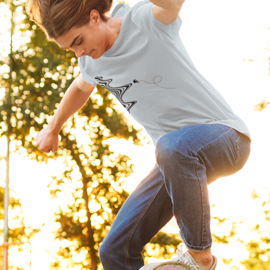 Absorption Graphic Tee T-shirt Tea Shirt Shoppe YS Light Blue