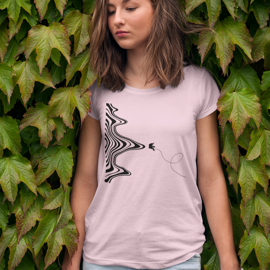 Absorption Graphic Tee T-shirt Tea Shirt Shoppe YS Light Pink