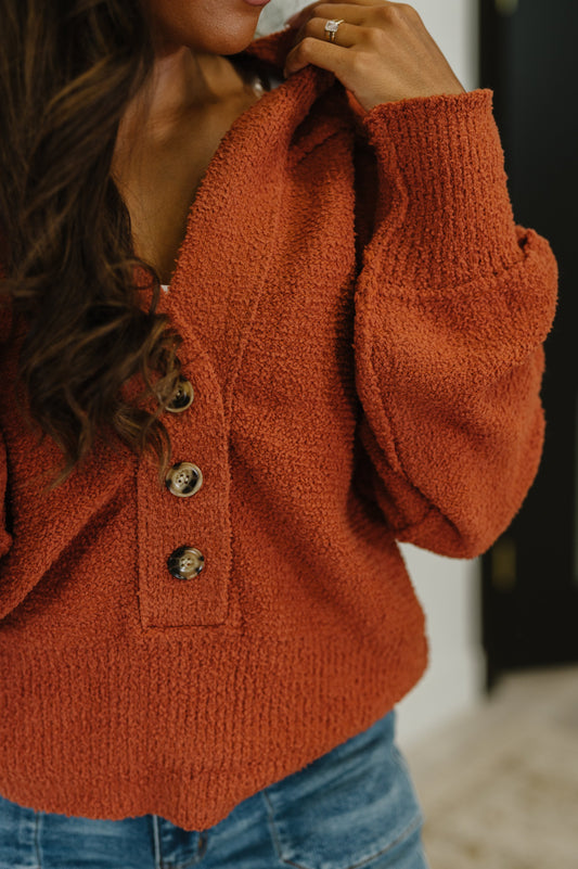 All For Me Henley Sweater in knit – alternate view 2
