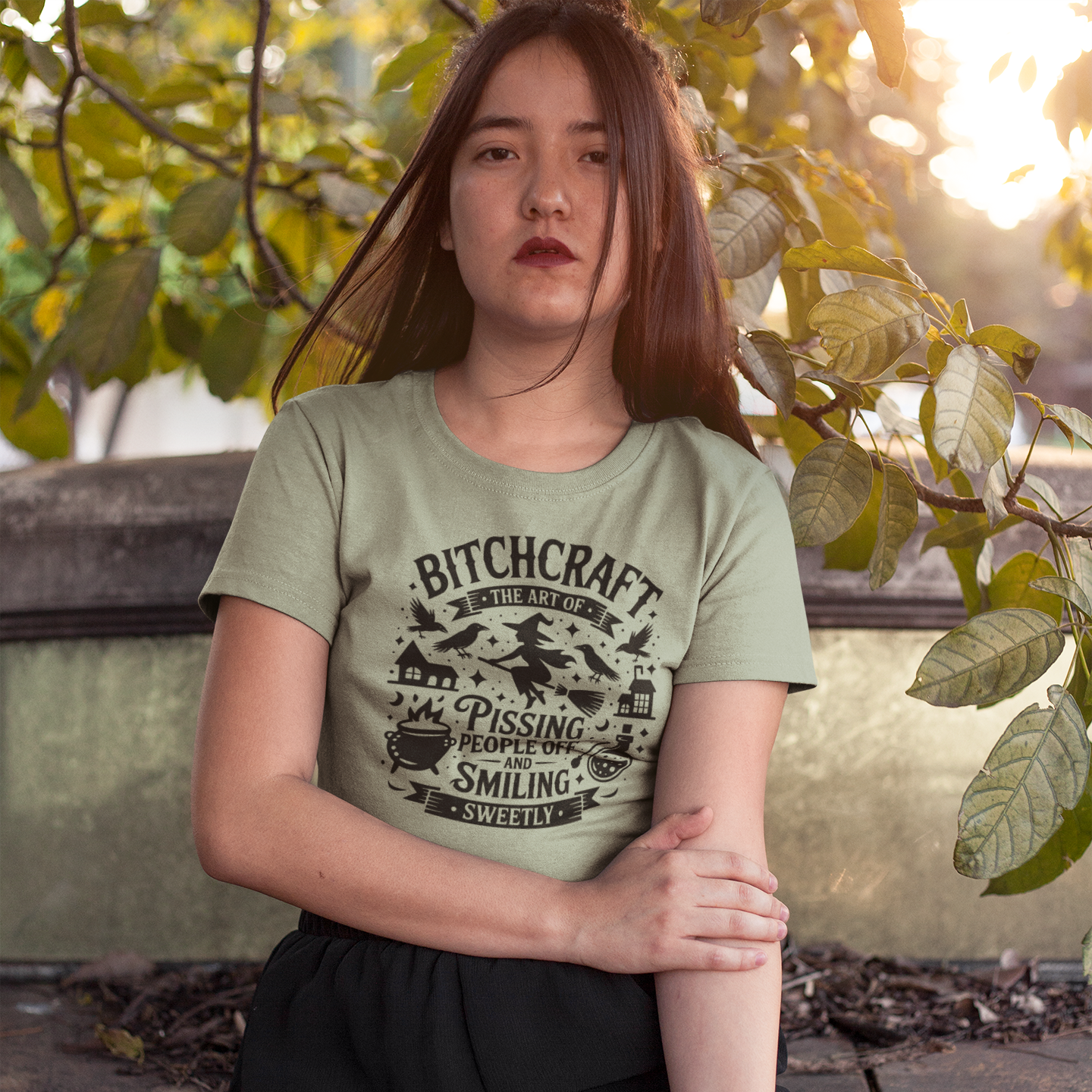 Bitchcraft Graphic Tee T-shirt Tea Shirt Shoppe S Sage