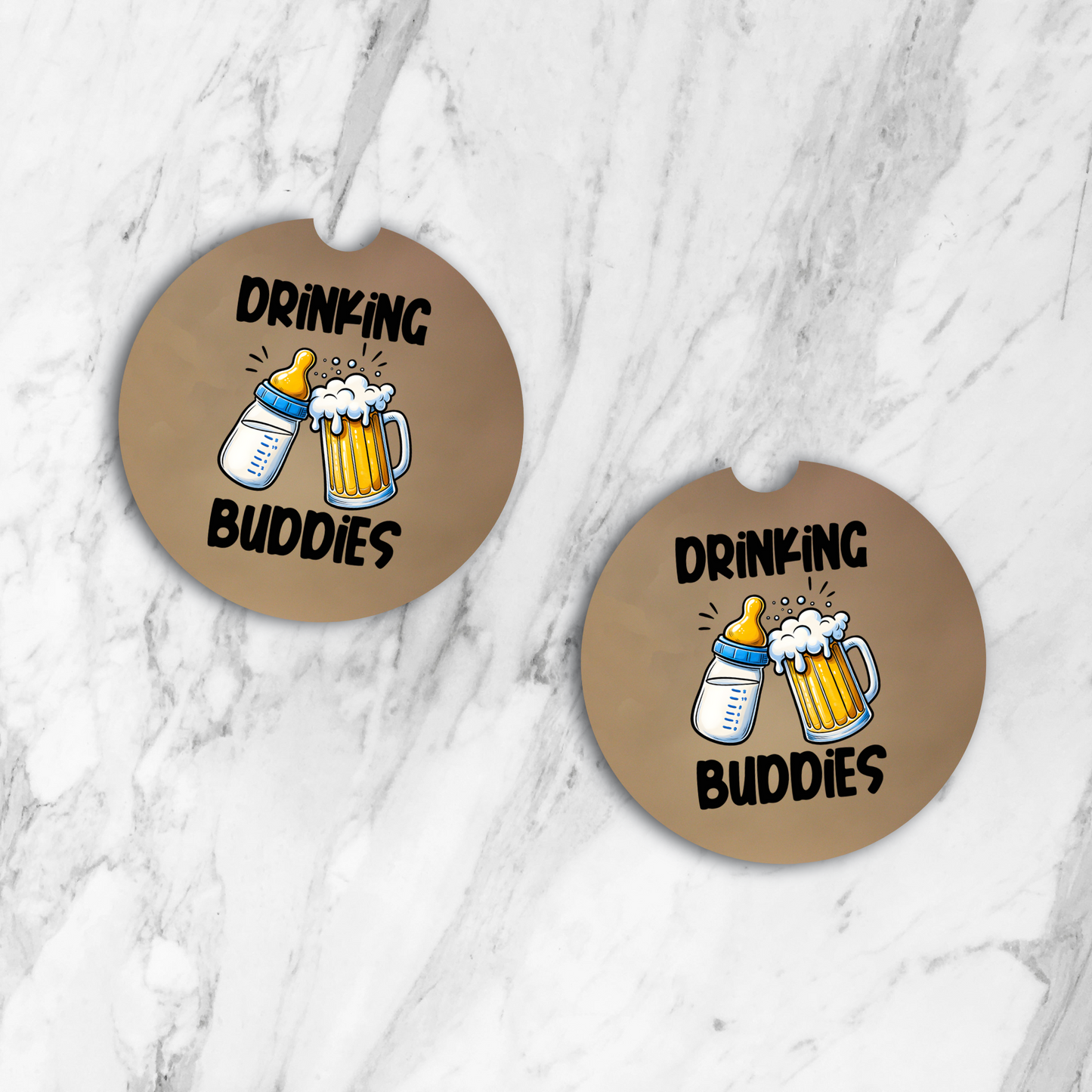 Drinking Buddies Car Coasters Tea Shirt Shoppe Wholesale