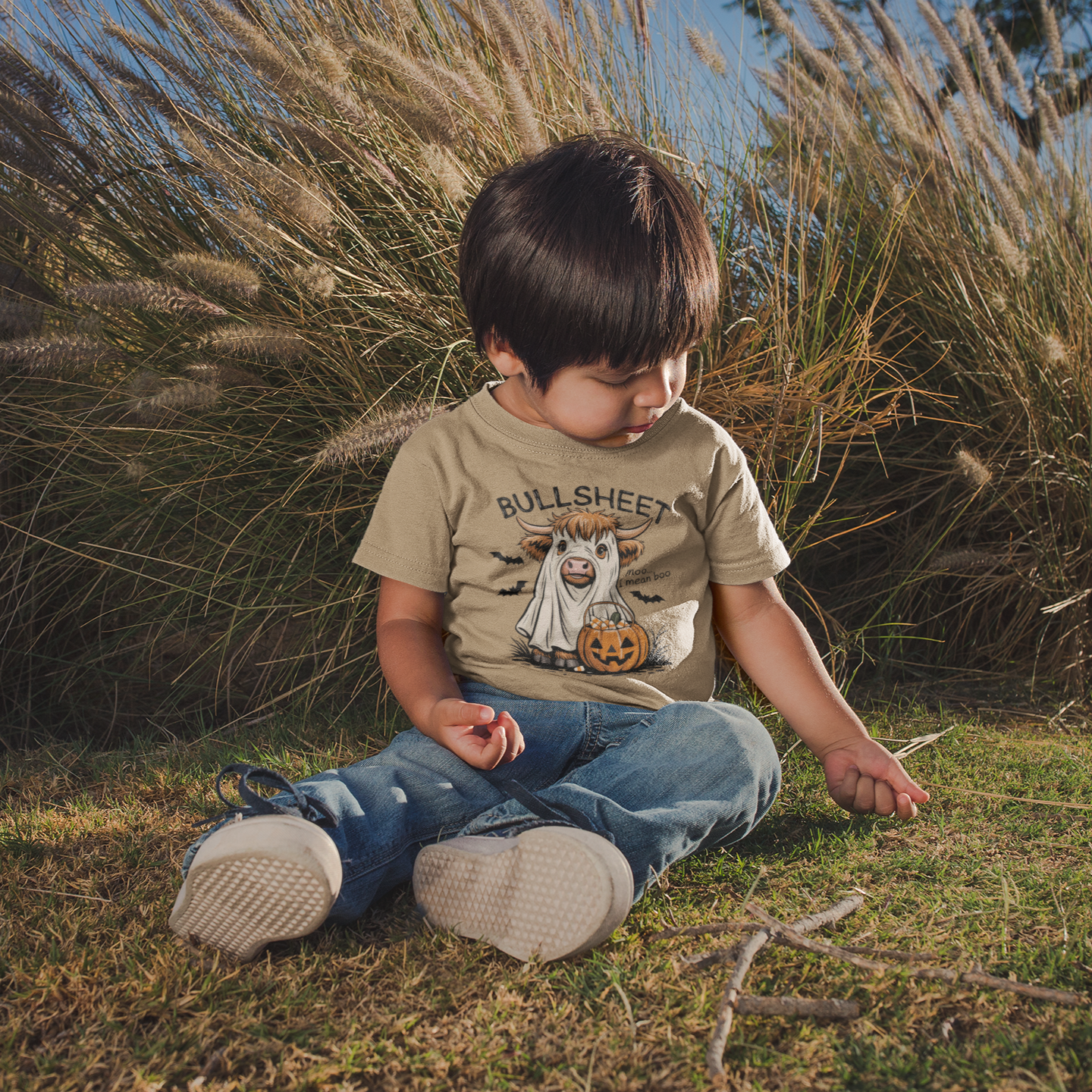 Bullsheet Cow Graphic Tee Youth Graphic Tee Tea Shirt Shoppe 2T Coyote