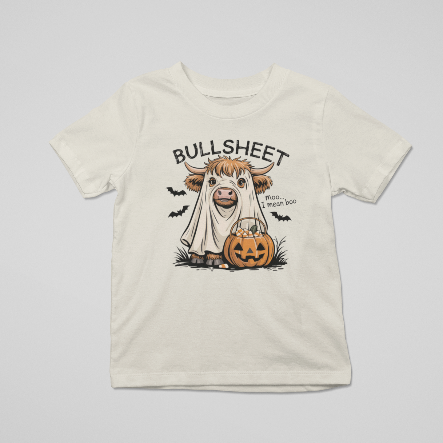 Bullsheet Cow Graphic Tee Youth Graphic Tee Tea Shirt Shoppe 2T Natural