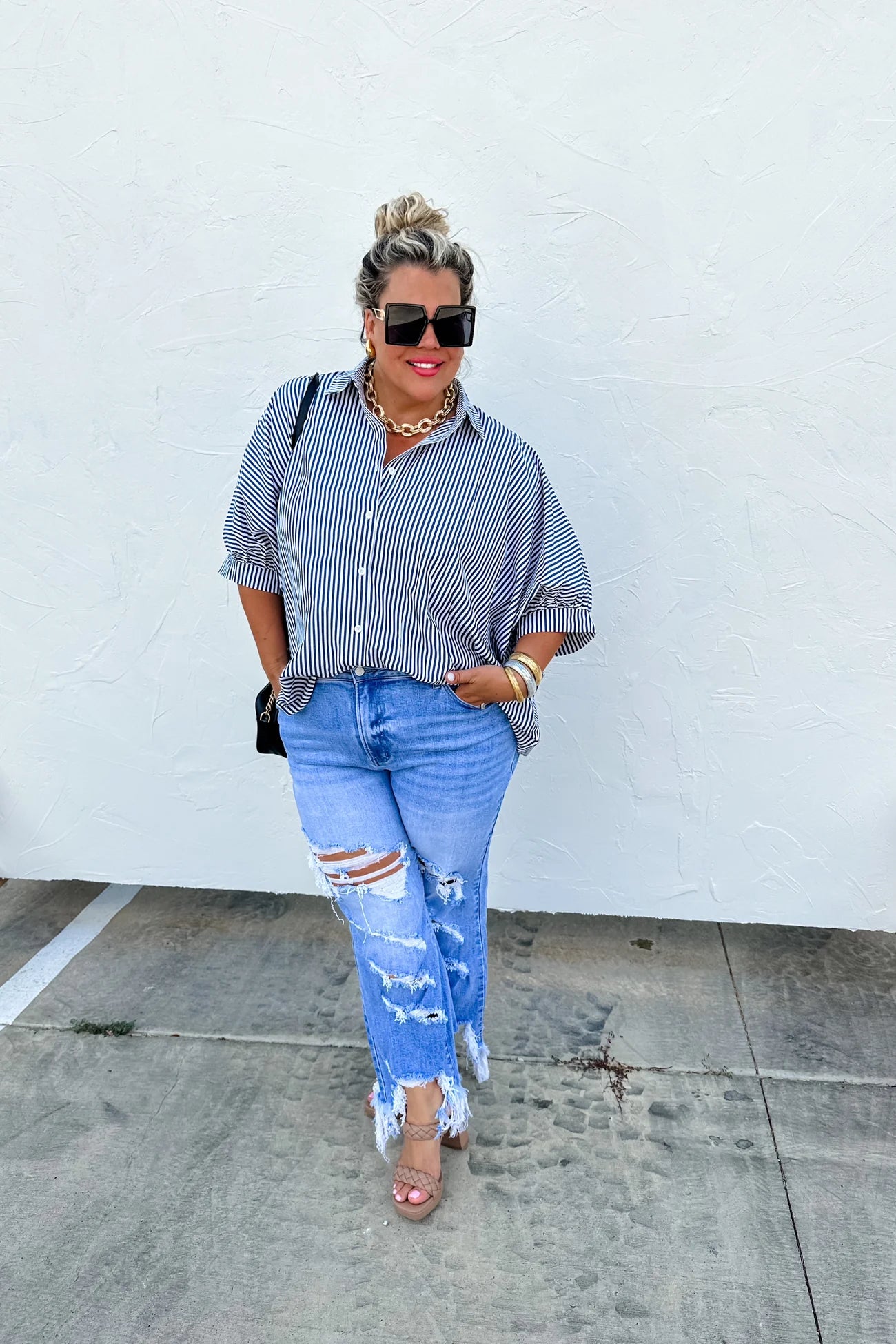 Victoria Stripe Top Shirts & Tops Blakely Designs