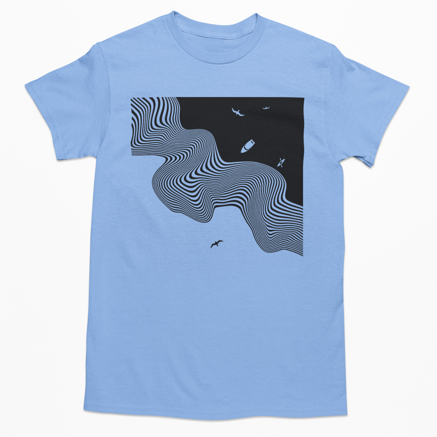 Coastline Graphic Tee T-shirt Tea Shirt Shoppe YS Carolina Blue