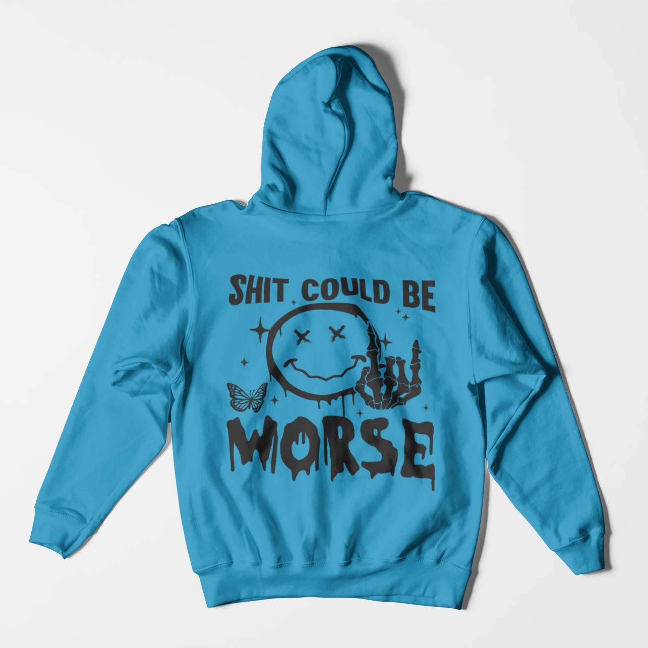 Could Be Worse Graphic Hoodie Sweatshirt Tea Shirt Shoppe Small Sapphire