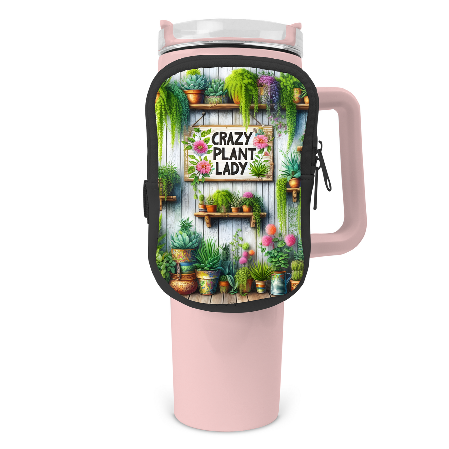 Crazy Plant Lady Zippered Pouch/Bag For 40oz Tumbler Tumbler Tea-Shirt Shoppe