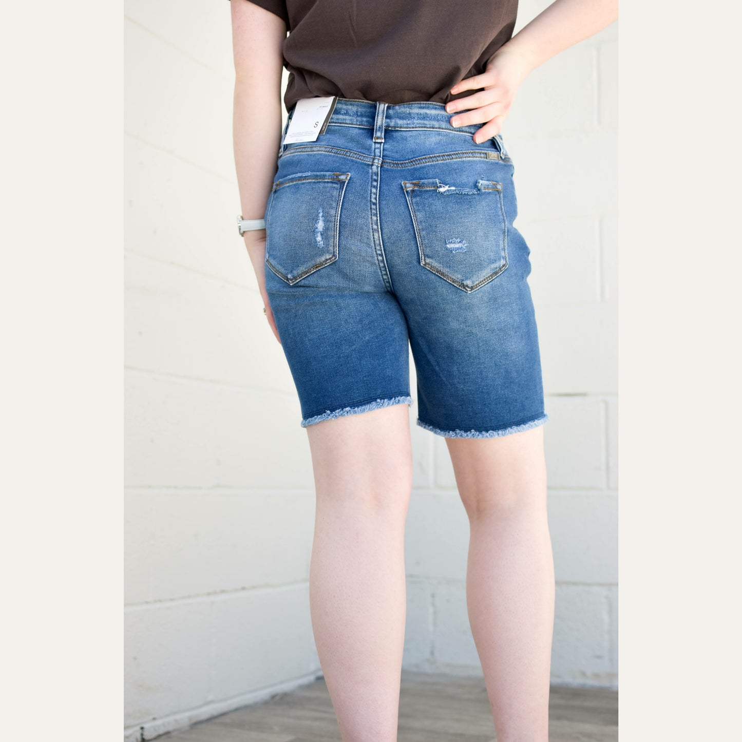 Kancan 4 Button Denim Shorts (Plus) Jeans Kancan