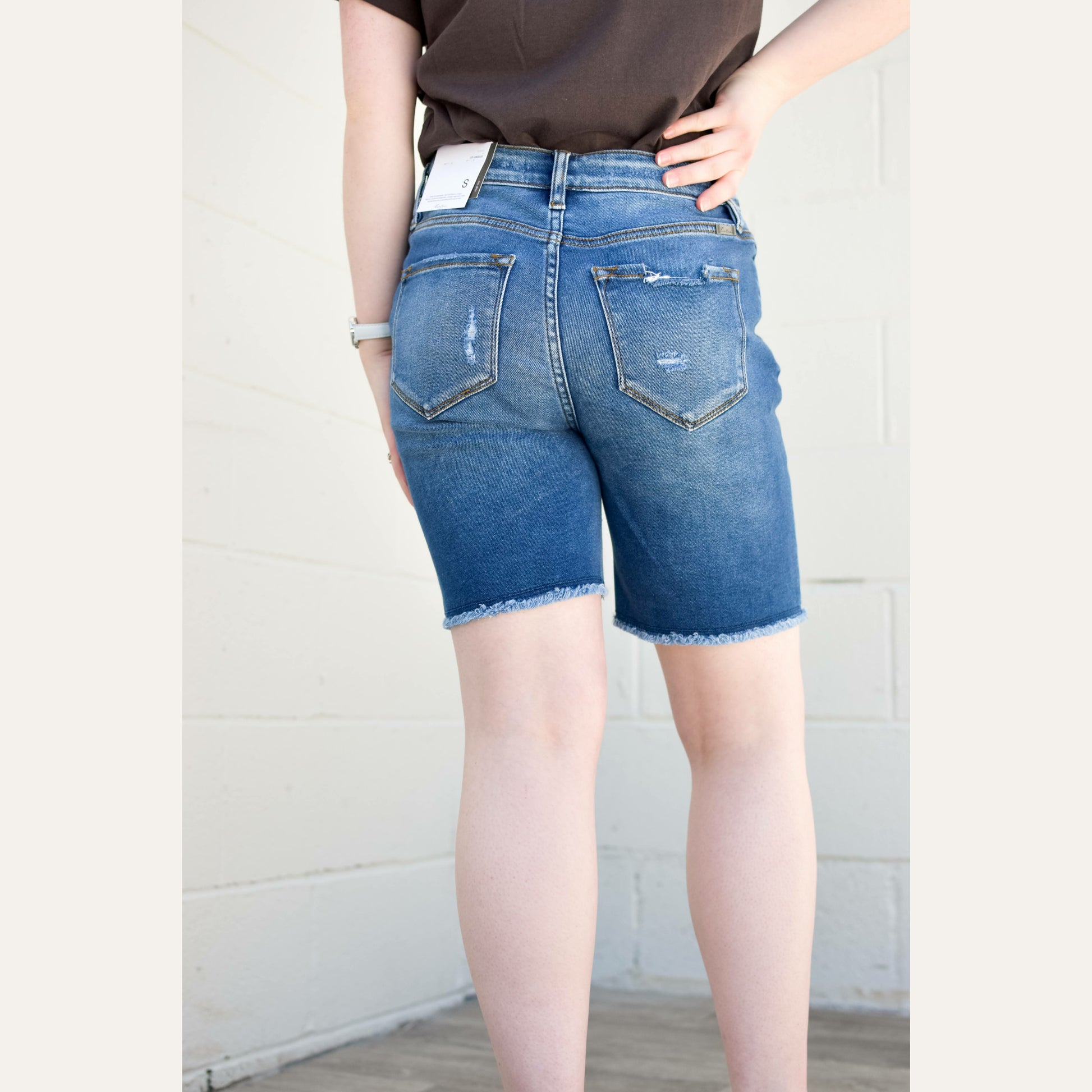 Kancan 4 Button Denim Shorts (Plus) Jeans Kancan