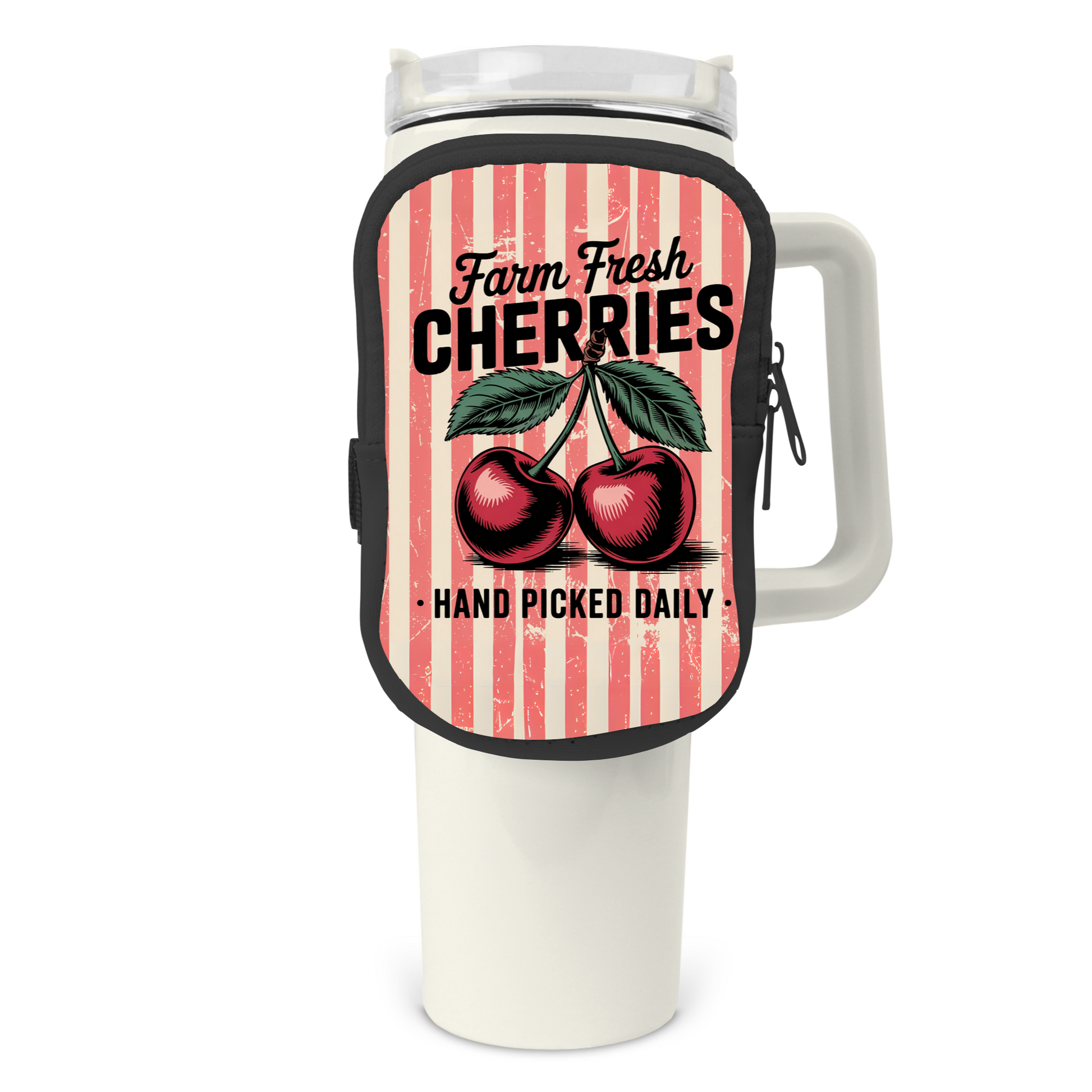 Daily Cherry Pick Zippered Pouch/Bag For 40oz Tumbler Tumbler Tea-Shirt Shoppe