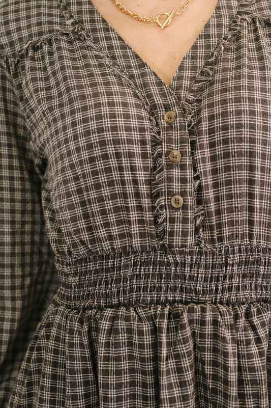 Fairytale Plot Plaid Midi Dress – alternate view 2
