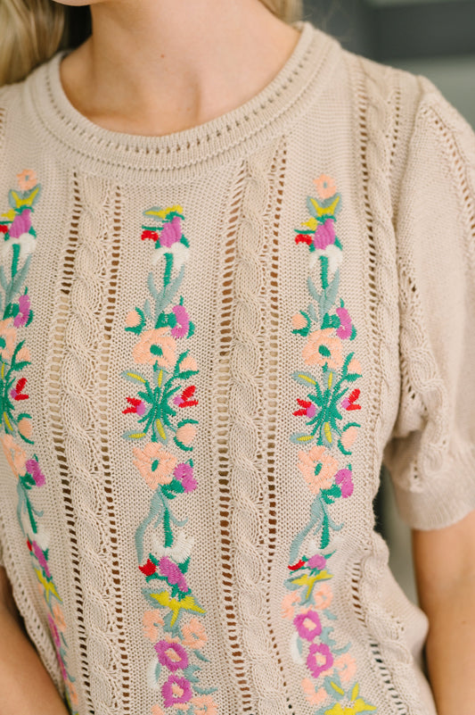 Feel so Fine Embroidered Knit Top – alternate view 2