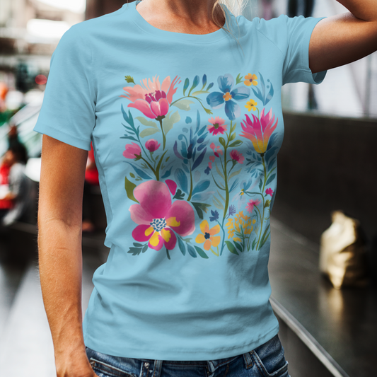 Garden Party Graphic Tee T-shirt Tea Shirt Shoppe S Sky