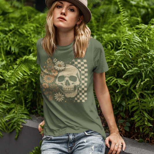 Bloom & Doom Graphic Tee T-shirt Tea Shirt Shoppe S Military Green