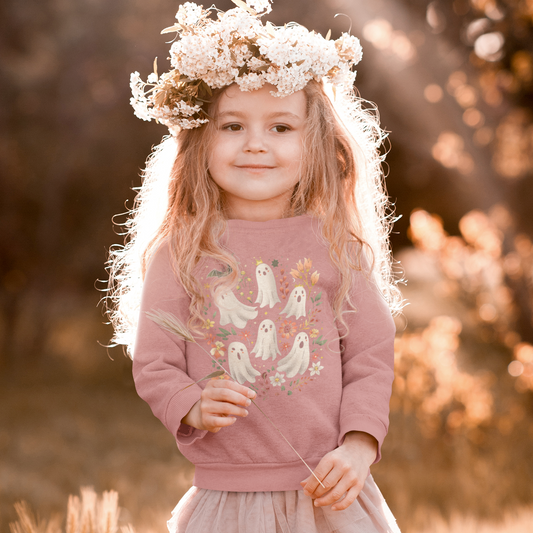 Little Garden Ghosts Youth & Toddler Sweatshirt Youth Graphic Sweatshirt Tea Shirt Shoppe 2T Mauvelous