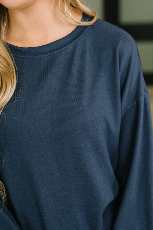 Genuine Interest Long Sleeve Top in jersey – alternate view 2