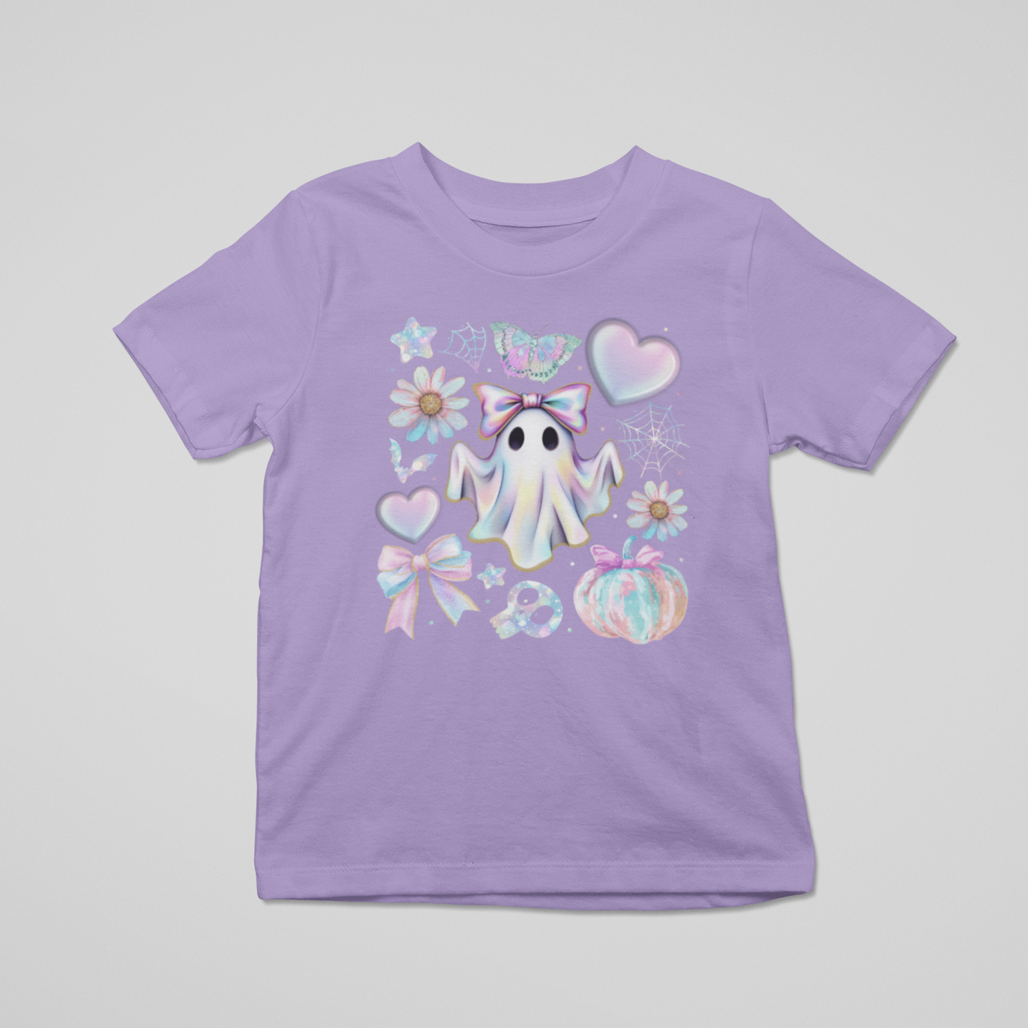 Pastel Boo Crew Graphic Tee Youth Graphic Tee Tea Shirt Shoppe 2T Lavender