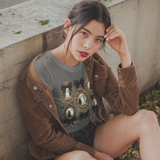 Haunted Heirlooms Graphic Tee T-shirt Tea Shirt Shoppe S Charcoal