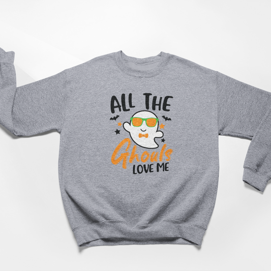 All The Ghouls Love Me Youth & Toddler Sweatshirt Youth Graphic Sweatshirt Tea Shirt Shoppe