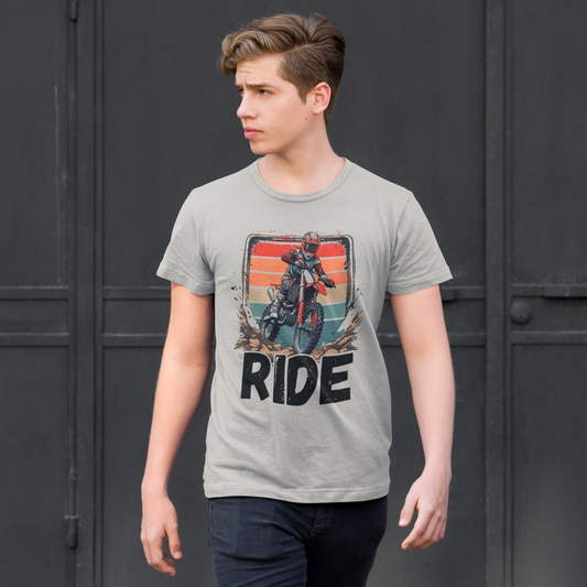 Full Throttle Ride Graphic Tee T-shirt Tea Shirt Shoppe S Ice Grey