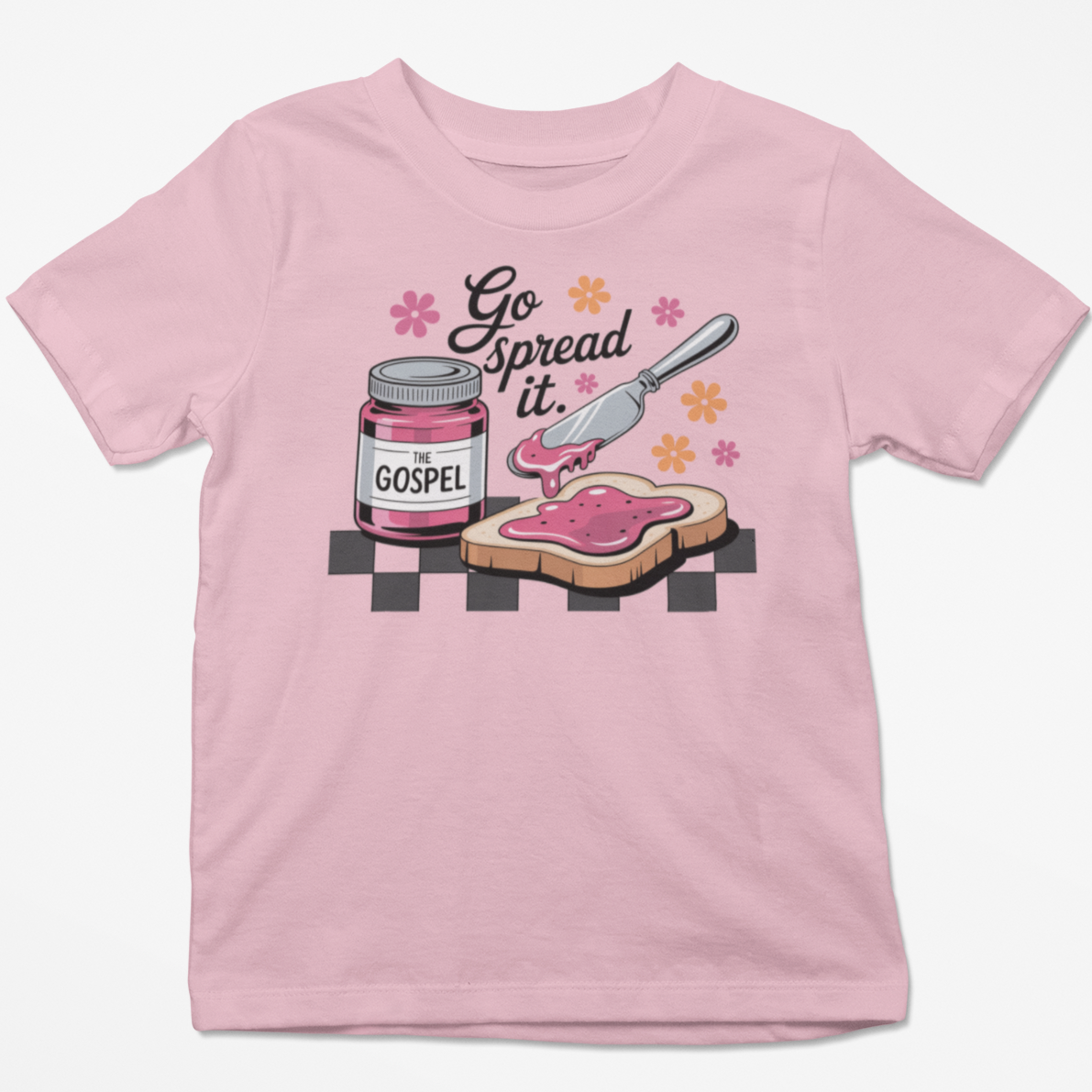 Go Spread It Youth & Toddler Graphic Tee Youth Graphic Tee Tea Shirt Shoppe 2T Pink