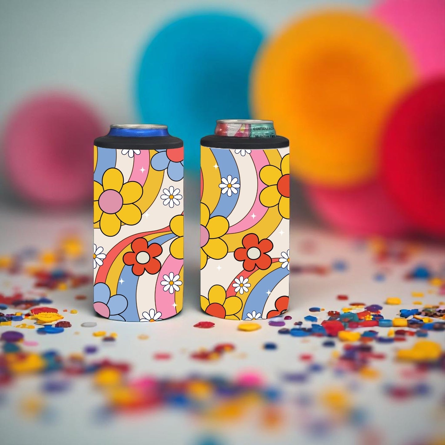 Groovy Blooms 4-in-1 Can Cooler Cup New Arrival Tea Shirt Shoppe Wholesale