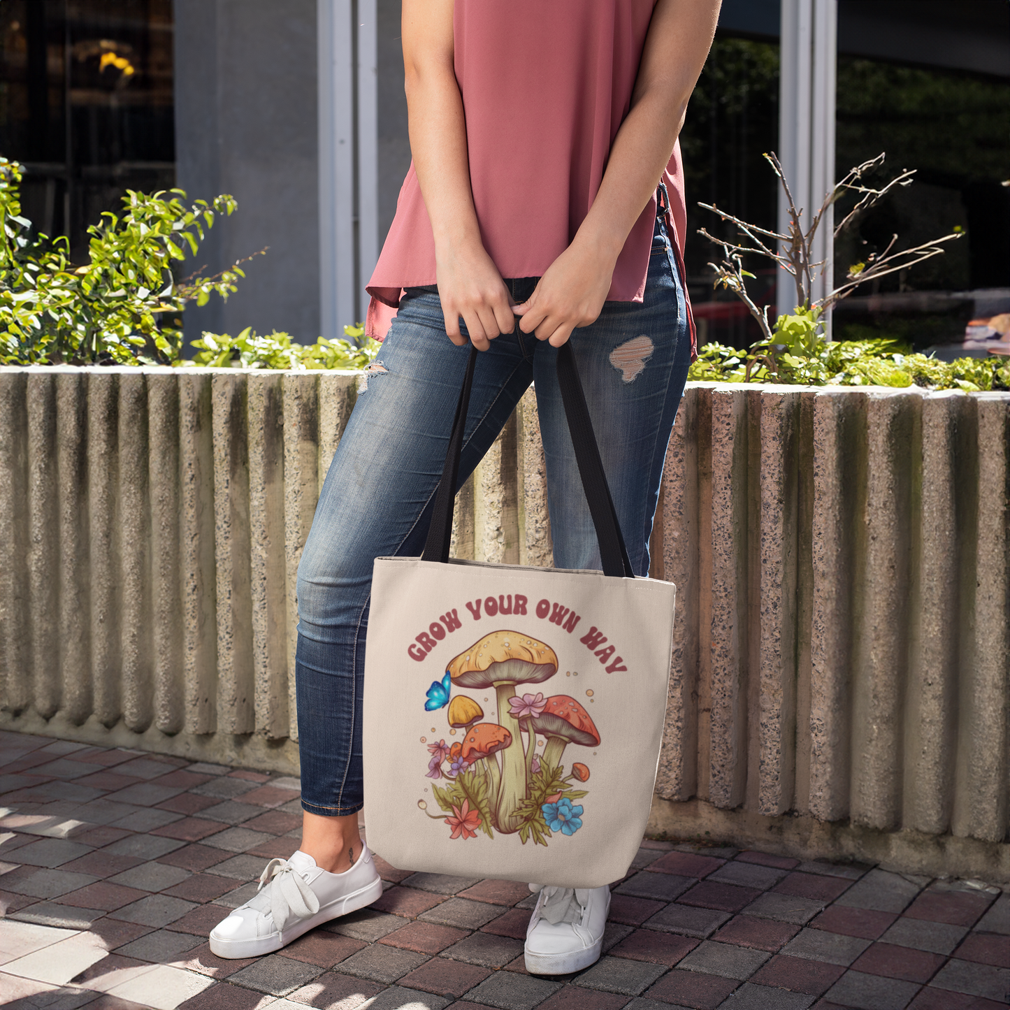 Grow Your Own Way Tote Bag Tote Bag Tea Shirt Shoppe Wholesale