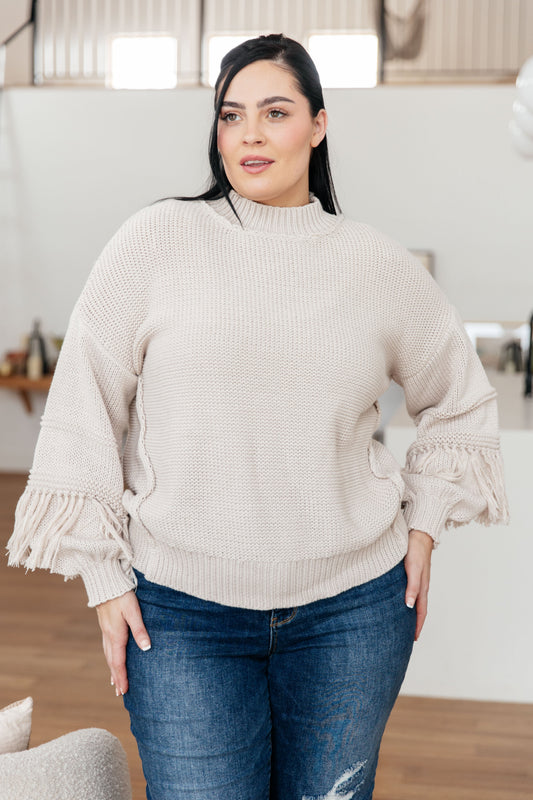 Handle It All Fringe Detail Sweater in knit – alternate view 2