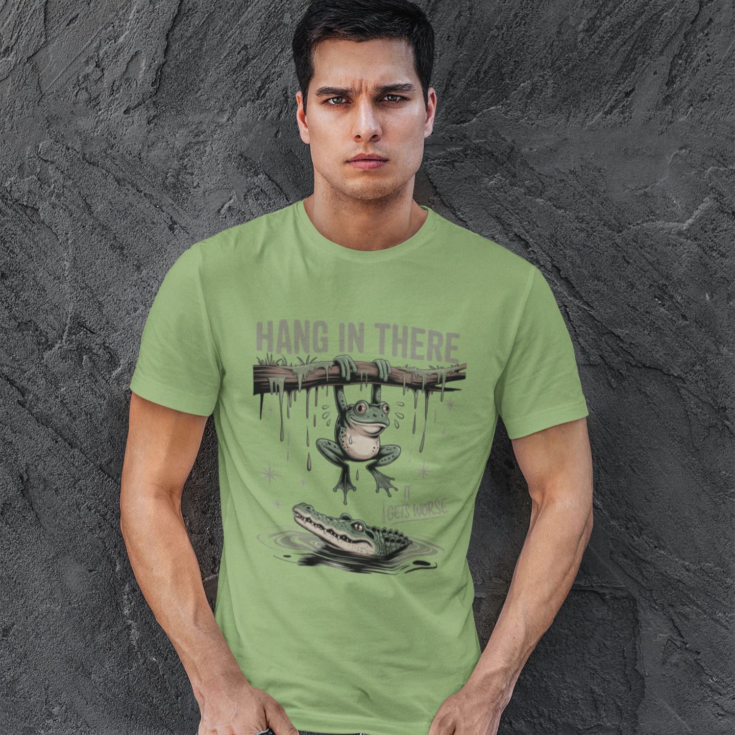 Hang In There Graphic Tee T-shirt Tea Shirt Shoppe YS Kiwi