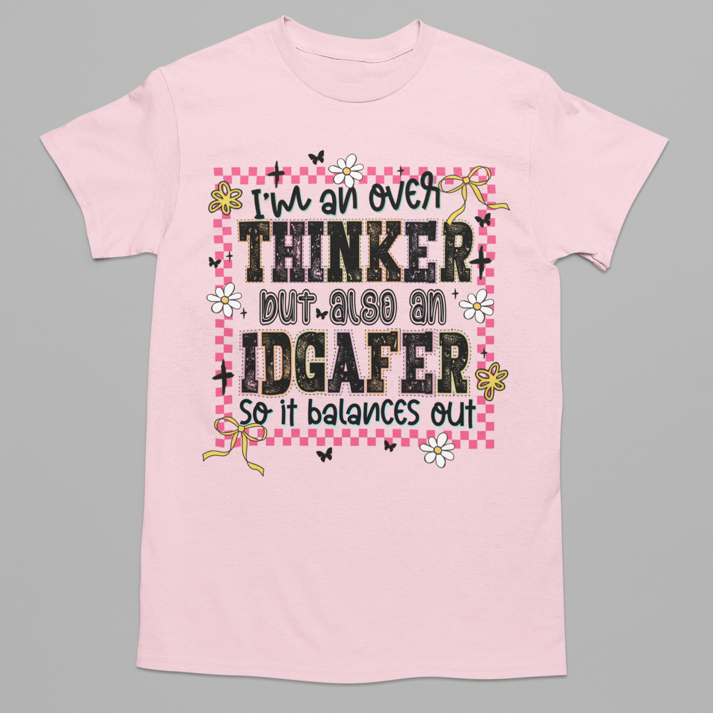 IDGAFER Graphic Tee T-shirt Tea Shirt Shoppe S Light Pink