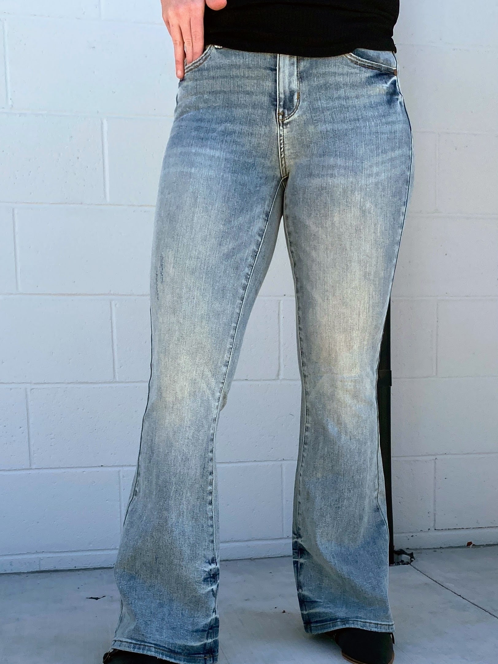 Judy Blue Pin Tack Flare Jeans Jeans Judy Blue