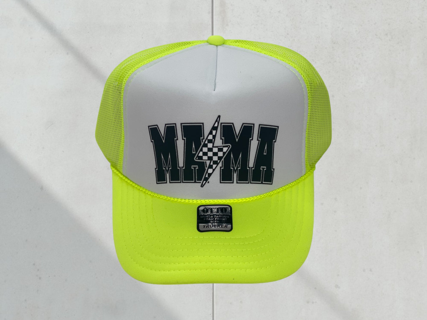 Neon Mama Trucker Hat Hats Tea Shirt Shoppe