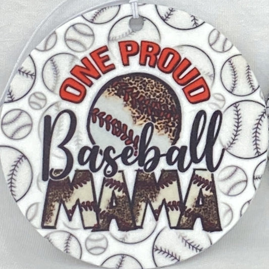 One Proud Baseball Mama Life Car Freshener car freshie Tea Shirt Shoppe Unscented